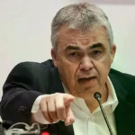 Santos Cerdán, en la comisión del parlamento navarro, este miércoles