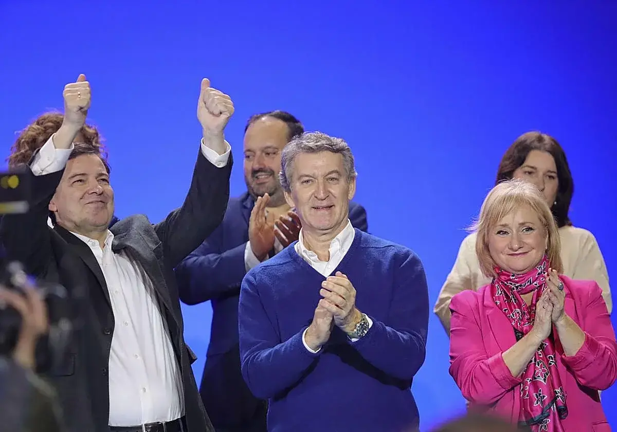 Mañueco y Feijóo, en el acto del PP en Salamanca.