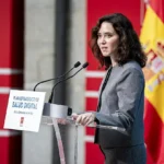 Isabel Díaz Ayuso durante la presentación del Plan Estratégico de Salud Digital.