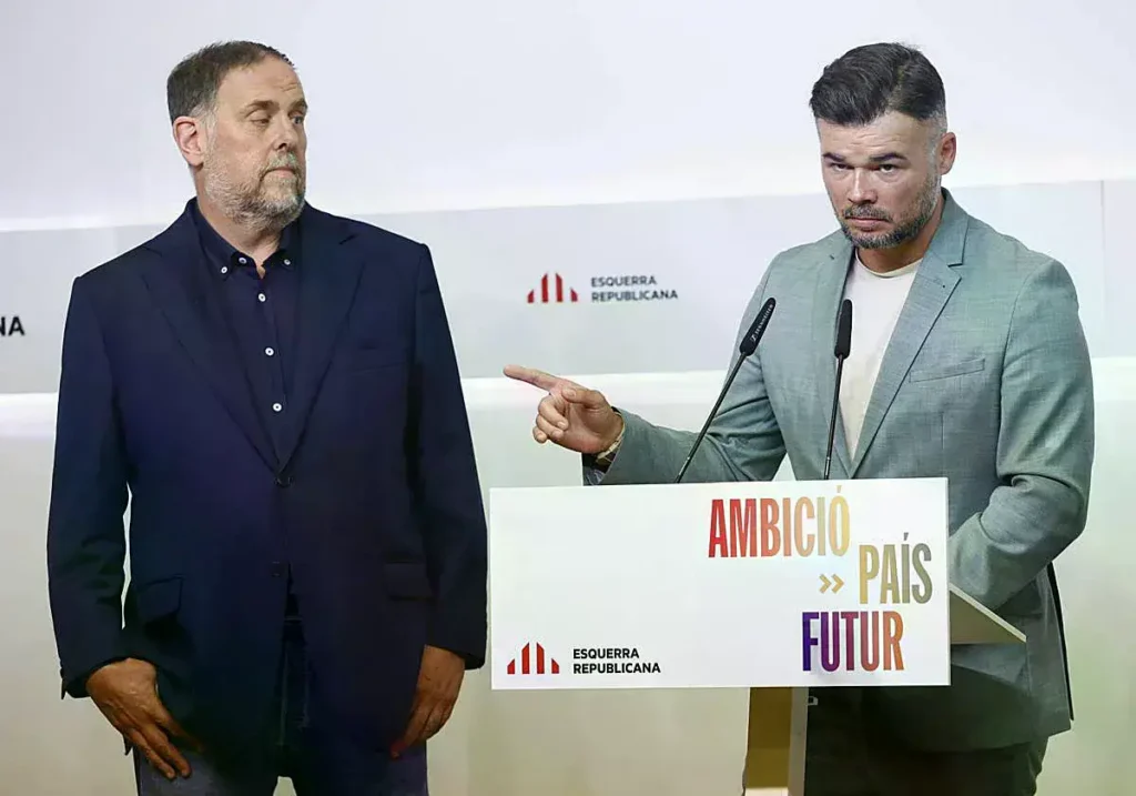 Junqueras y Rufián, en un acto de ERC el pasado septiembre.