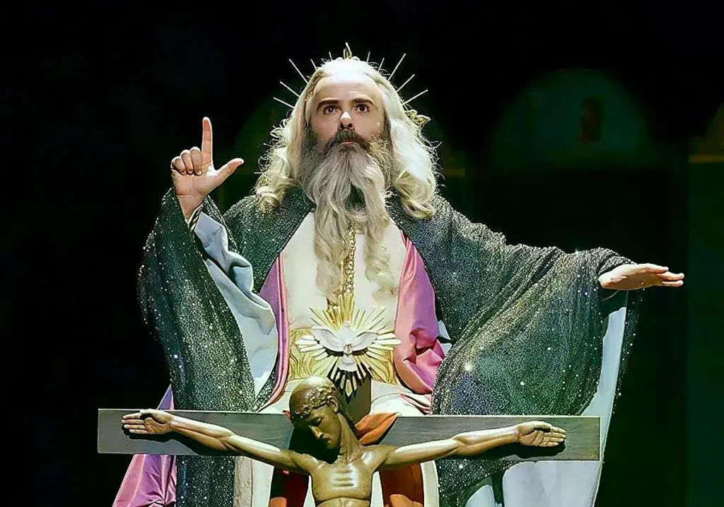 Antonio Castillo Algarra, caracterizado para una obra de teatro.