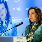 Margarita Robles en el 'Foro de la Nueva Defensa y el Espacio'.