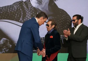 El presidente del Gobierno, Pedro Sánchez, durante el acto de homenaje al pueblo gitano