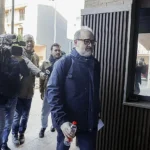 Josep Lanuza a su llegada a los juzgados de Catarroja.