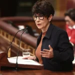 La portavoz del PNV en el Congreso, Maribel Vaquero, durante un pleno.