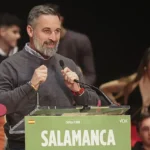 Santiago Abascal en un acto en Salamanca.