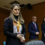 Rosa Álvarez durante su comparecencia en Les Corts.