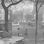 Imágenes del paseo del Prado durante el intento de Golpe de Estado del 23 de febrero de 1981.