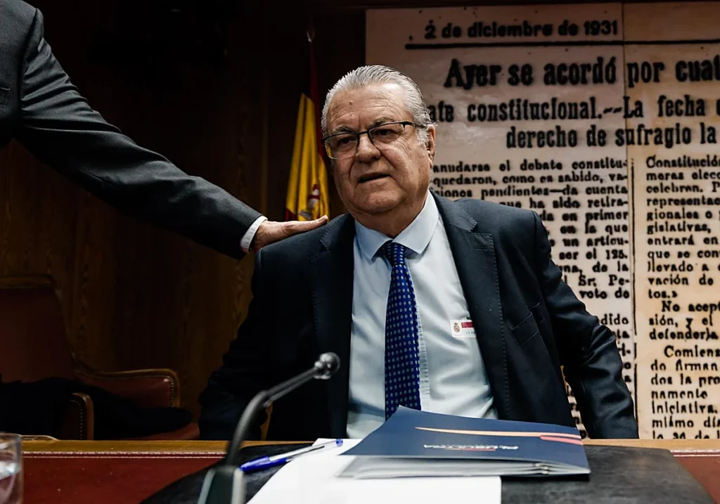 El presidente de Plus UItra, Julio Martínez, en su comparecencia este miércoles en el Senado. EP