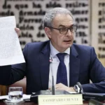 José Luis Rodríguez Zapatero, durante su comparecencia en la 'comisión Koldo'.