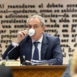 José Luis Rodríguez Zapatero durante su comparecencia en el Senado.