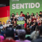 Santiago Abascal durante un mitin en Almazán, Soria.