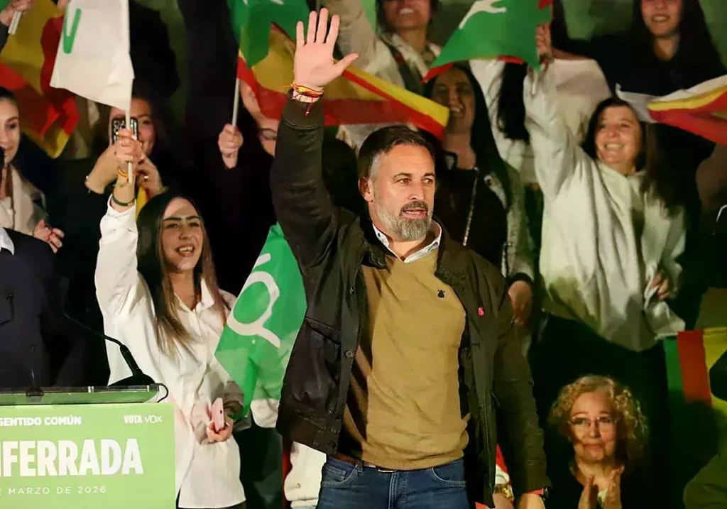 Santiago Abascal en un acto de su partido