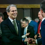 El secretario del Tesoro, Scott Bessent, durante el discurso del Estado de la Unión de Donald Trump.