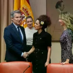 Alberto Núñez Feijóo durante su intervención en un acto en el Congreso.