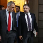 Ortega Smith y Abascal, en abril de 2023.