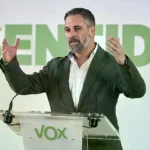 El presidente de Vox, Santiago Abascal, este lunes.