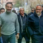 Santiago Abascal y Carlos Pollán durante un acto en Treviño