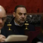 El exministro José Luis Ábalos el pasado 12 de febrero, en la vista preliminar en el Tribunal Supremo.