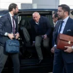 El exDAO José Ángel González a su llegada a los juzgados hoy