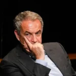 El expresidente del Gobierno José Luis Rodríguez Zapatero, durante una conferencia.