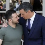 Volodímir Zelenski y Pedro Sánchez durante un encuentro en mayo de 2024.