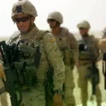 Grupo de militares españoles desplegados en Irak.