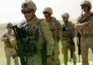 Grupo de militares españoles desplegados en Irak.