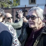 'Anboto', en el centro de la imagen, tras salir de Martutene.