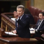 Alberto Núñez Feijóo, este miércoles en el Congreso.