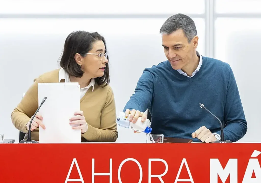 Pedro Sánchez durante una reunión de la Ejecutiva del PSOE en Ferraz.