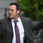 El ex fiscal general del Estado, Álvaro García Ortiz, a su salida del Senado en Madrid. EP / LA VERDAD