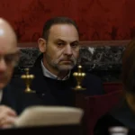 El exministro José Luis Ábalos durante la audiencia preliminar en el Tribunal Supremo en febrero pasado. EFE / LA VERDAD