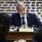 El expresidente José Luis Rodríguez Zapatero durante su comparecencia este lunes en la comisión de investigación del 'caso Koldo'. Foto: Efe / LA VERDAD