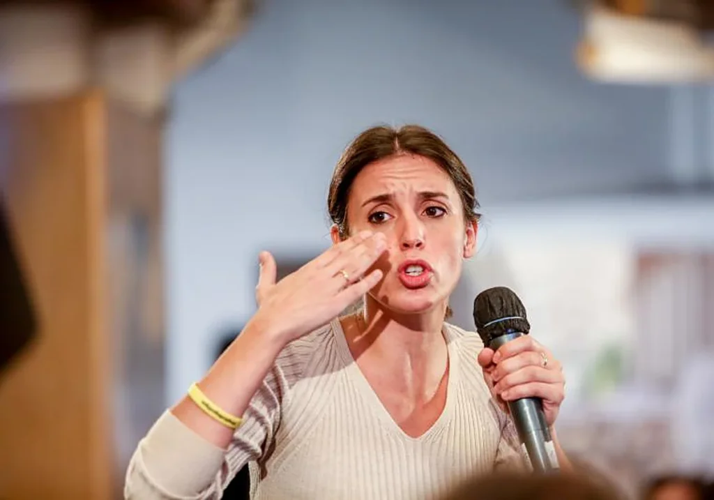 La dirigente de Podemos Irene Montero en un acto sobre derechos feministas en Madrid. EP / LA VERDAD