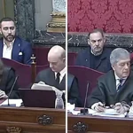 Víctor de Aldama, José Luis Ábalos y Koldo García el pasado febrero en la vista de cuestiones previas del Supremo R.C. / LA VERDAD