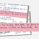 Imagen de la agenda de Leire incorporada a las actuaciones. (R.C.)