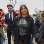 Elisa Mouliaá, en una foto de archivo tomada a su llegada a los juzgados de Plaza de Castilla en Madrid.