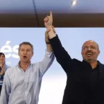 Alberto Núñez Feijóo y el líder del PP catalán, Alejandro Fernández