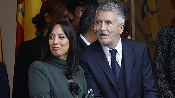 Mercedes González y Fernando Grande-Marlaska. Efe/LA VERDAD