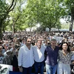 El líder del PP, Alberto Núñez Feijóo, en la romería coruñesa de O Pinto. (R. C.)