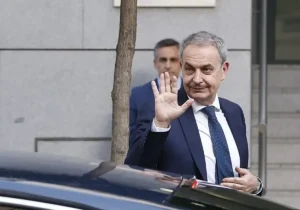 José Luis Rodríguez Zapatero llega a la Audiencia Nacional.