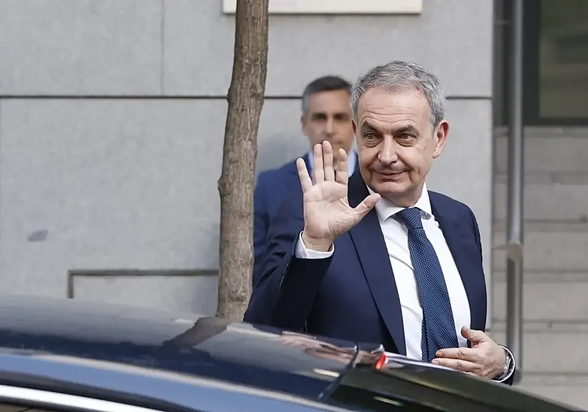 José Luis Rodríguez Zapatero llega a la Audiencia Nacional.