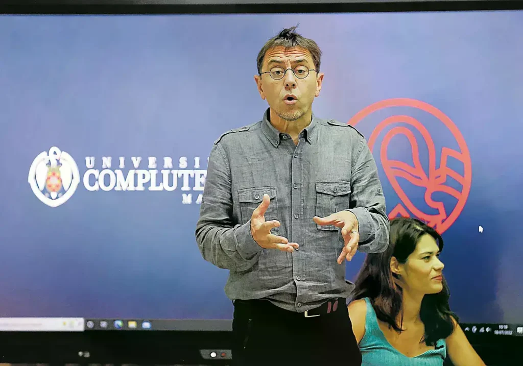 Juan Carlos Monedero en un curso de verano en El Escorial.