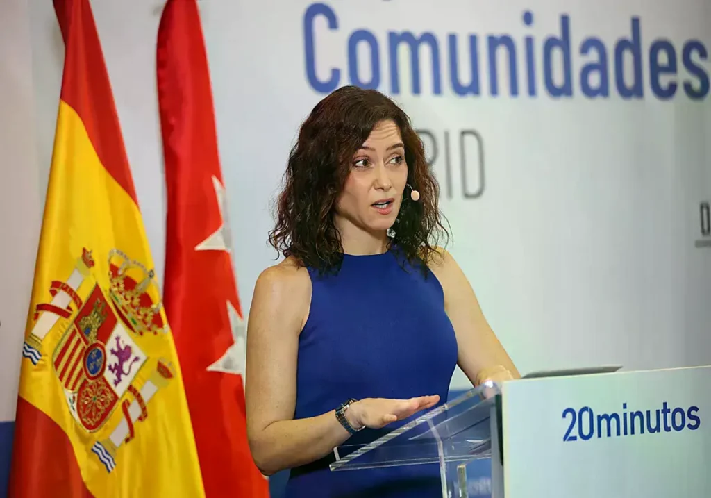 Ayuso interviene este jueves en un acto en Madrid.