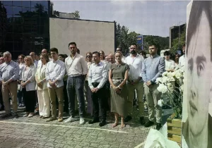 Acto en Ermua en memoria de Miguel Ángel Blanco.