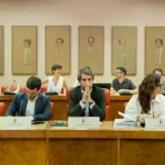De izquierda a derecha: Verónica Martínez Barbero, Pablo Bustinduy, Ernest Urtasun, Mónica García y Antonio Maíllo.