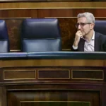 El ministro de Hacienda, Arcadi España, este martes en el Congreso.