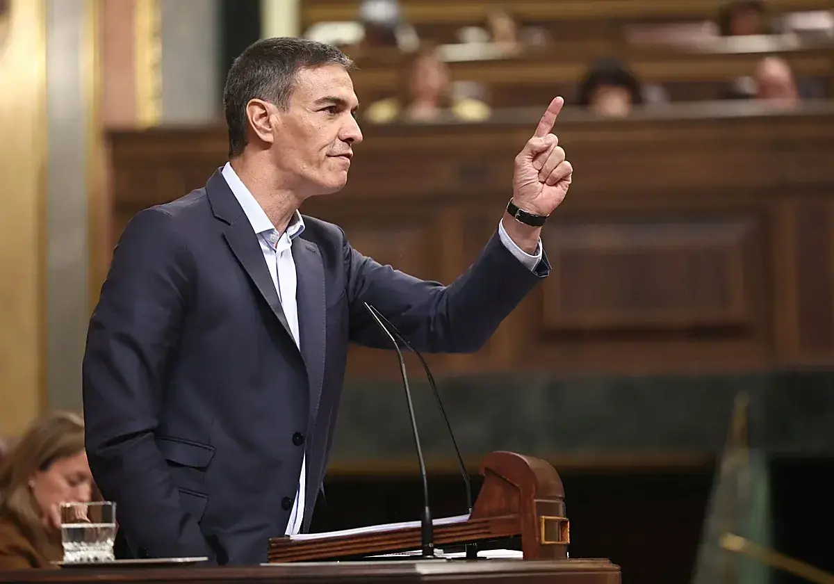 Sánchez en su última comparecencia en el Congreso.