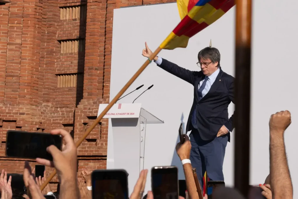 Carles Puigdemont, en Barcelona el 8 de agosto de 2024.